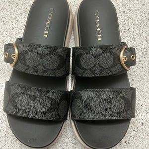 Coach platform sandals